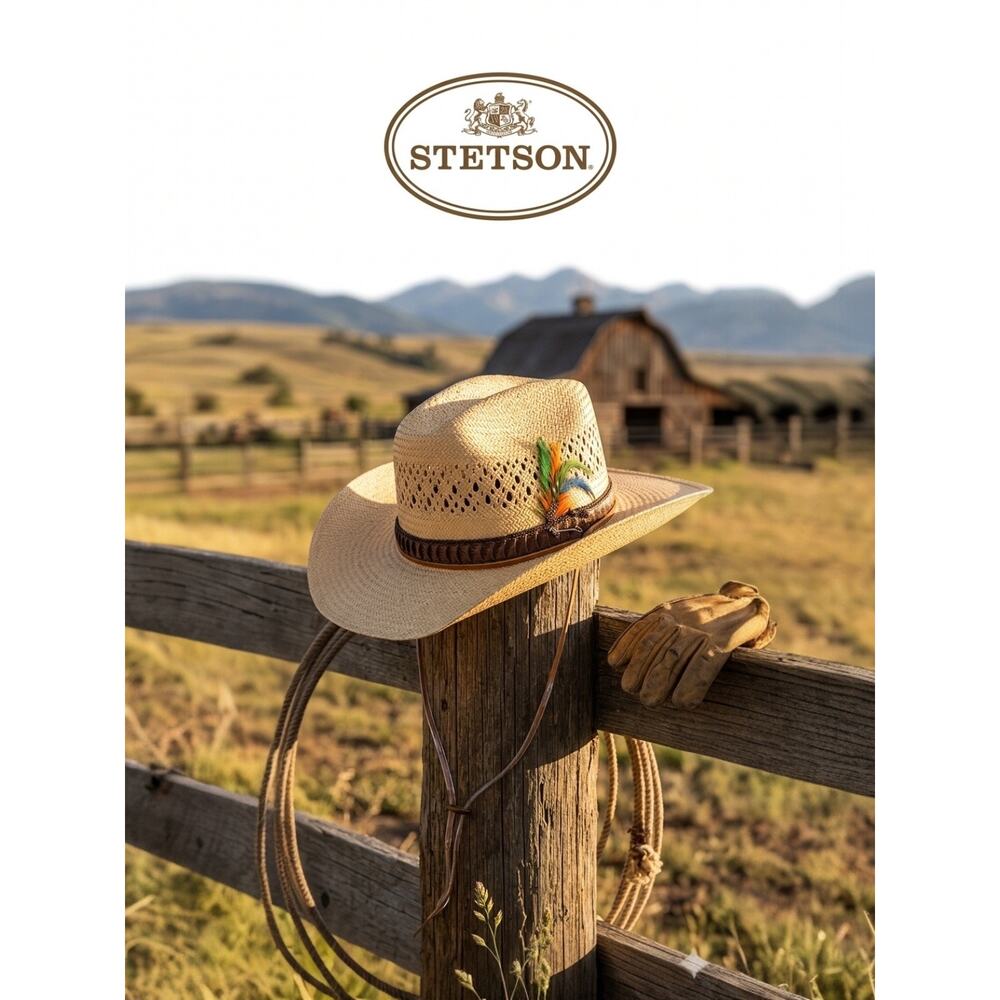 Stetson Roadrunner Straw Western Hat